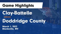Clay-Battelle  vs Doddridge County  Game Highlights - March 1, 2022