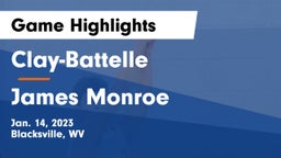 Clay-Battelle  vs James Monroe  Game Highlights - Jan. 14, 2023