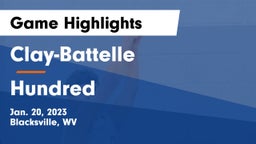 Clay-Battelle  vs Hundred Game Highlights - Jan. 20, 2023