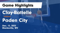 Clay-Battelle  vs Paden City Game Highlights - Dec. 12, 2022