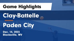 Clay-Battelle  vs Paden City  Game Highlights - Dec. 14, 2023