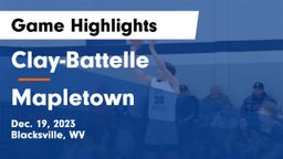 Clay-Battelle  vs Mapletown Game Highlights - Dec. 19, 2023