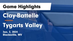 Clay-Battelle  vs Tygarts Valley  Game Highlights - Jan. 2, 2024