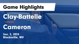 Clay-Battelle  vs Cameron  Game Highlights - Jan. 3, 2024