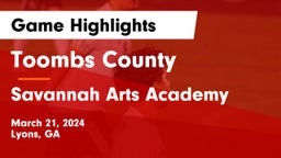 Toombs County  vs Savannah Arts Academy Game Highlights - March 21, 2024