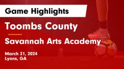 Toombs County  vs Savannah Arts Academy Game Highlights - March 21, 2024