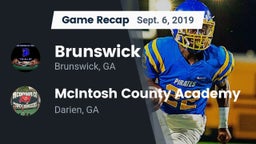 Recap: Brunswick  vs. McIntosh County Academy  2019