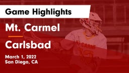 Mt. Carmel  vs Carlsbad  Game Highlights - March 1, 2022