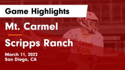Mt. Carmel  vs Scripps Ranch  Game Highlights - March 11, 2022