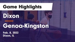 Dixon  vs Genoa-Kingston  Game Highlights - Feb. 8, 2022