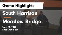 South Harrison  vs Meadow Bridge  Game Highlights - Jan. 29, 2022