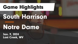 South Harrison  vs Notre Dame  Game Highlights - Jan. 9, 2024