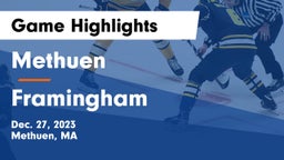 Methuen  vs Framingham  Game Highlights - Dec. 27, 2023