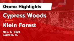 Cypress Woods  vs Klein Forest  Game Highlights - Nov. 17, 2020