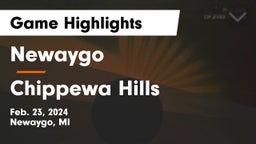 Newaygo  vs Chippewa Hills  Game Highlights - Feb. 23, 2024