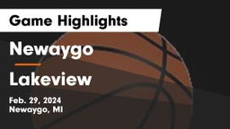 Newaygo  vs Lakeview  Game Highlights - Feb. 29, 2024