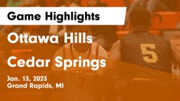 Ottawa Hills  vs Cedar Springs  Game Highlights - Jan. 13, 2023