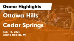 Ottawa Hills  vs Cedar Springs  Game Highlights - Feb. 13, 2024