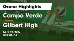 Campo Verde  vs Gilbert High Game Highlights - April 12, 2022