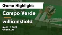 Campo Verde  vs williamsfield  Game Highlights - April 19, 2022