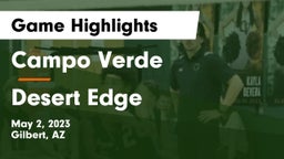 Campo Verde  vs Desert Edge  Game Highlights - May 2, 2023