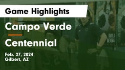 Campo Verde  vs Centennial  Game Highlights - Feb. 27, 2024