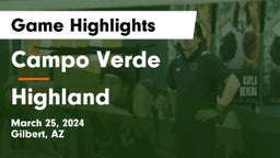 Campo Verde  vs Highland  Game Highlights - March 25, 2024