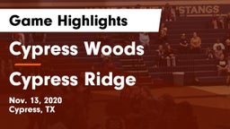 Cypress Woods  vs Cypress Ridge  Game Highlights - Nov. 13, 2020