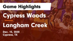 Cypress Woods  vs Langham Creek  Game Highlights - Dec. 15, 2020