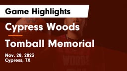 Cypress Woods  vs Tomball Memorial  Game Highlights - Nov. 28, 2023