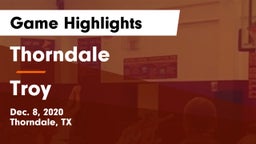 Thorndale  vs Troy  Game Highlights - Dec. 8, 2020