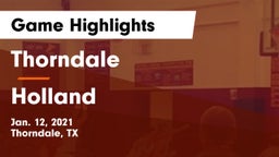 Thorndale  vs Holland  Game Highlights - Jan. 12, 2021