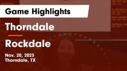 Thorndale  vs Rockdale  Game Highlights - Nov. 20, 2023