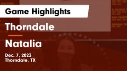 Thorndale  vs Natalia  Game Highlights - Dec. 7, 2023
