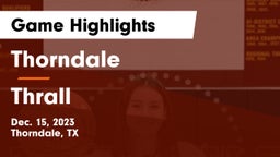 Thorndale  vs Thrall  Game Highlights - Dec. 15, 2023
