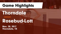 Thorndale  vs Rosebud-Lott  Game Highlights - Nov. 28, 2017