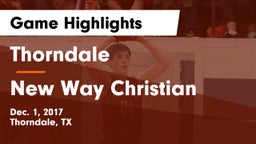 Thorndale  vs New Way Christian  Game Highlights - Dec. 1, 2017