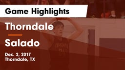 Thorndale  vs Salado   Game Highlights - Dec. 2, 2017