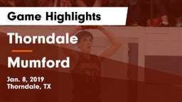 Thorndale  vs Mumford  Game Highlights - Jan. 8, 2019