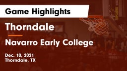 Thorndale  vs Navarro Early College  Game Highlights - Dec. 10, 2021