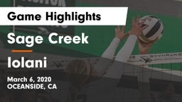 Sage Creek  vs Iolani Game Highlights - March 6, 2020