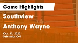 Southview  vs Anthony Wayne  Game Highlights - Oct. 13, 2020