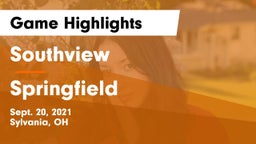 Southview  vs Springfield  Game Highlights - Sept. 20, 2021