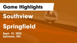 Southview  vs Springfield  Game Highlights - Sept. 19, 2023