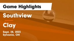 Southview  vs Clay  Game Highlights - Sept. 28, 2023