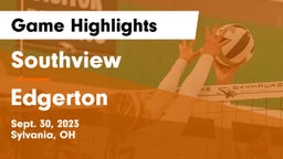 Southview  vs Edgerton  Game Highlights - Sept. 30, 2023