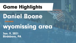 Daniel Boone  vs wyomissing area  Game Highlights - Jan. 9, 2021