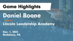 Daniel Boone  vs Lincoln Leadership Academy Game Highlights - Dec. 1, 2023