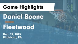 Daniel Boone  vs Fleetwood Game Highlights - Dec. 13, 2023