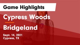 Cypress Woods  vs Bridgeland Game Highlights - Sept. 14, 2021